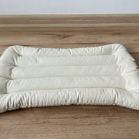 Meditation Сushion with Buckwheat hulls in natural non-dyed Cotton fabric / for Yoga studio/ zabuton Organic Massage Pillow seat