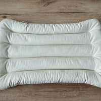 Meditation Сushion with Buckwheat hulls in natural non-dyed Cotton fabric / for Yoga studio/ zabuton Organic Massage Pillow seat