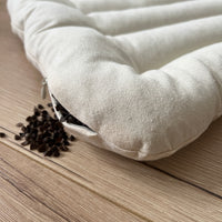 Meditation Сushion with Buckwheat hulls in natural non-dyed Cotton fabric / for Yoga studio/ zabuton Organic Massage Pillow seat