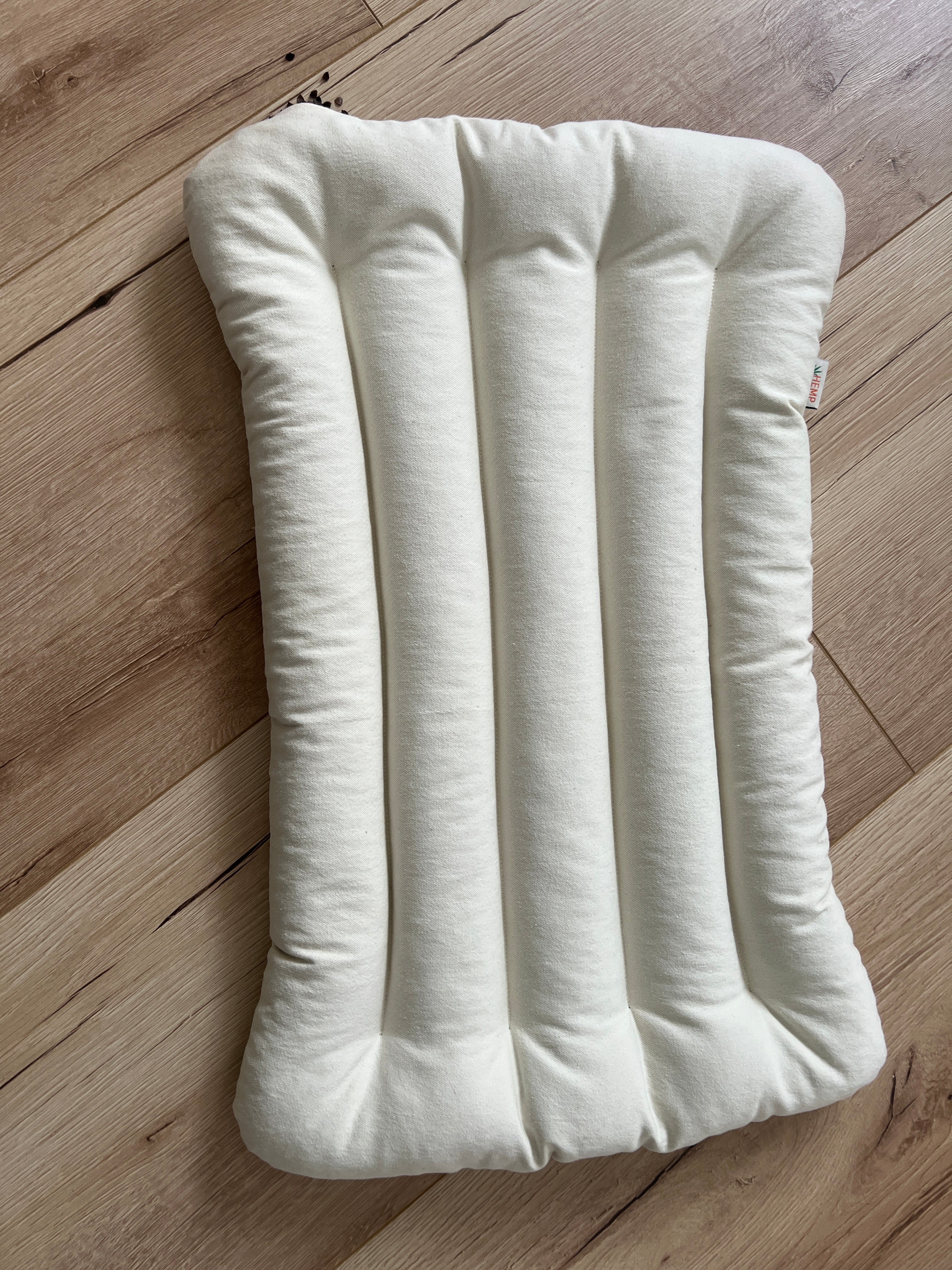 Meditation Сushion with Buckwheat hulls in natural non-dyed Cotton fabric / for Yoga studio/ zabuton Organic Massage Pillow seat