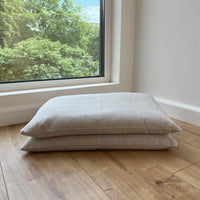 Linen Buckwheat Hulls Pillow Linen non-dyed Fabric organic high quality Buckwheat Hulls Bed Pillow Eco friendly pillow for sleep