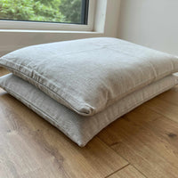 Linen Buckwheat Hulls Pillow Linen non-dyed Fabric organic high quality Buckwheat Hulls Bed Pillow Eco friendly pillow for sleep