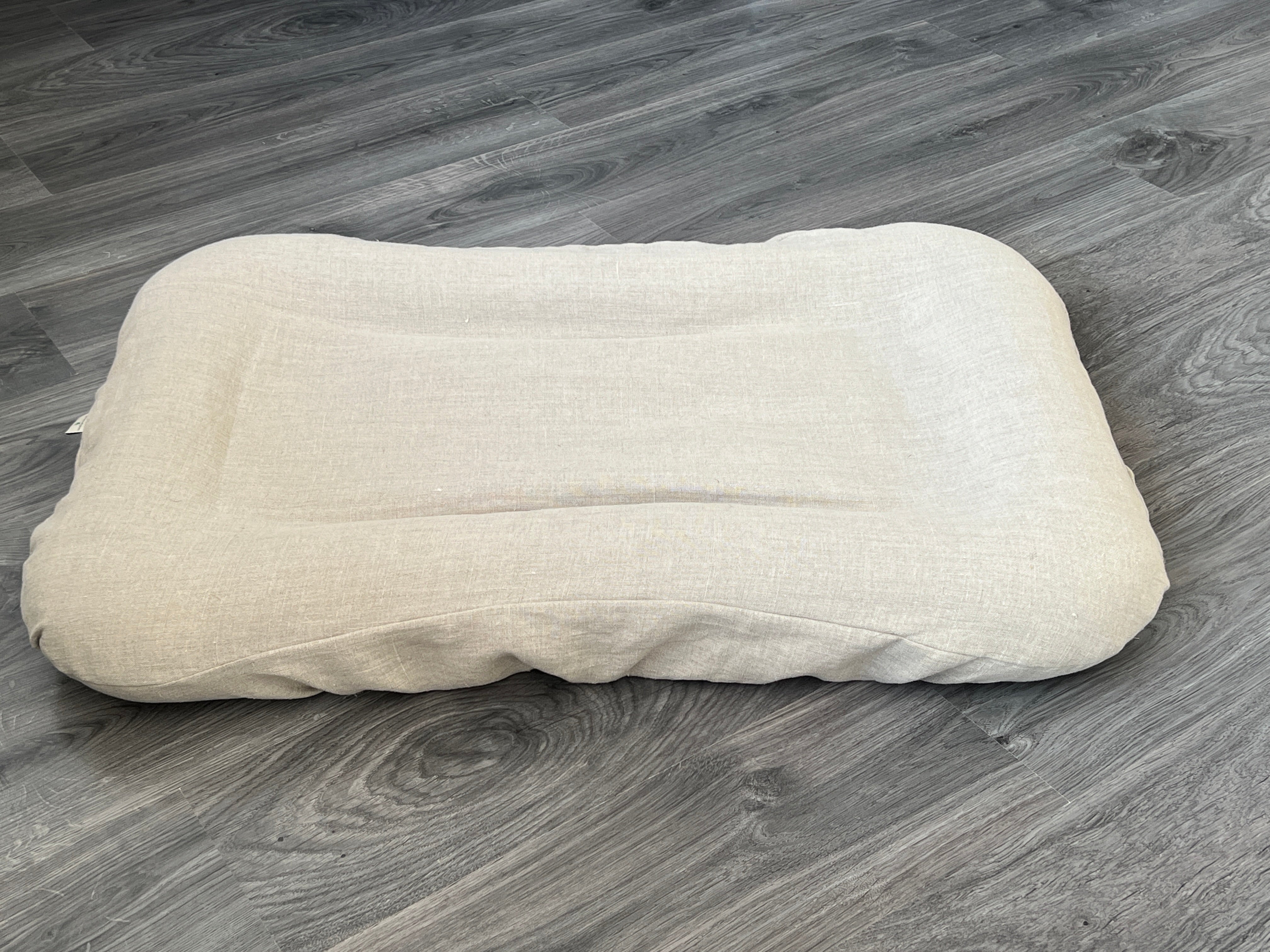 29"x45" (75x115 cm) Hemp Linen Pet Bed Mat Pad Cushion Removable Washable Linen Cover Organic Hemp Fiber Filler Natural Linen Fabric