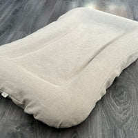 29"x45" (75x115 cm) Hemp Linen Pet Bed Mat Pad Cushion Removable Washable Linen Cover Organic Hemp Fiber Filler Natural Linen Fabric