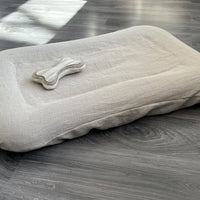29"x45" (75x115 cm) Hemp Linen Pet Bed Mat Pad Cushion Removable Washable Linen Cover Organic Hemp Fiber Filler Natural Linen Fabric