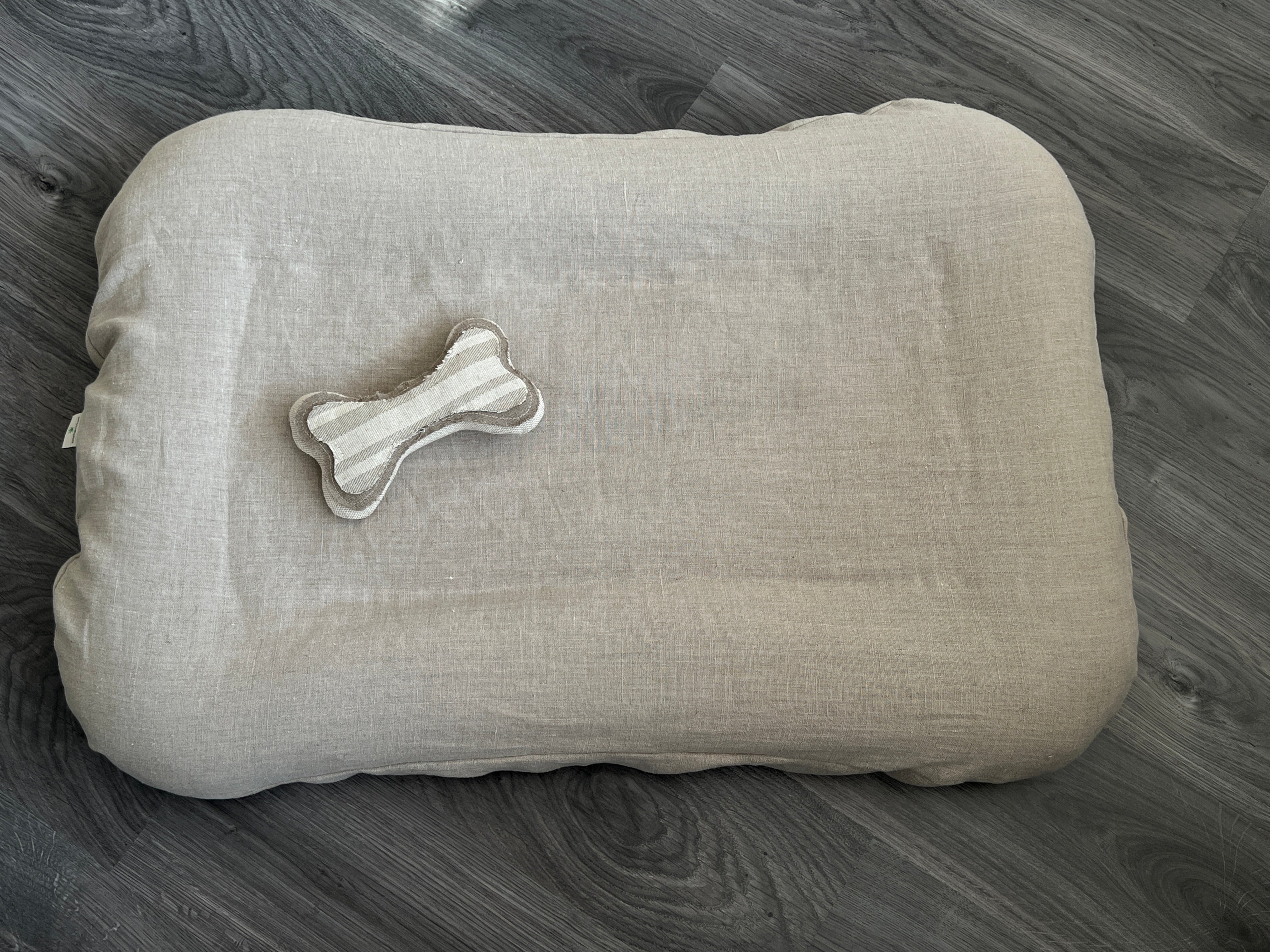 29"x45" (75x115 cm) Hemp Linen Pet Bed Mat Pad Cushion Removable Washable Linen Cover Organic Hemp Fiber Filler Natural Linen Fabric