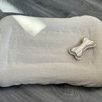 29"x45" (75x115 cm) Hemp Linen Pet Bed Mat Pad Cushion Removable Washable Linen Cover Organic Hemp Fiber Filler Natural Linen Fabric