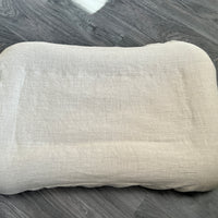29"x45" (75x115 cm) Hemp Linen Pet Bed Mat Pad Cushion Removable Washable Linen Cover Organic Hemp Fiber Filler Natural Linen Fabric