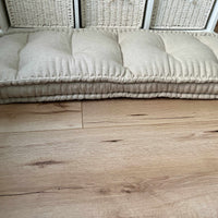 Hemp Custom madeWindow Mudroom Floor bench cushion filled organic hemp fiber in natural non-dyed linen fabric unique all natural pillow