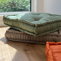 Hemp Linen Floor Cushion fileld organic Hemp Fiber in Natural Linen fabric / floor pillow Pillow seat/Meditation Yoga