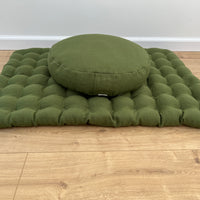 Meditation Set Zafu & Zabuton with Buckwheat hulls Meditation pillow Meditation cushion Meditation pouf Zen cushion Meditation Space Yoga