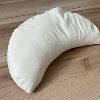 Cotton Meditation Cresсent cushion filled with buckwheat hulls