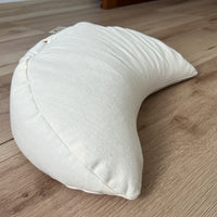 Cotton Meditation Cresсent cushion filled with buckwheat hulls