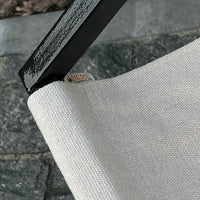 Metal Armchair Lounge Sling Chair Thick Linen Fabric Modern Minimalist Scandinavian Shipped Disassembled Hand Made to order