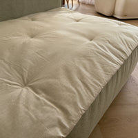 29"x94" (75x240 cm) Unique Hemp filled Washable Furniture Sofa Protector in cotton fabric in beige stripes with two tassels