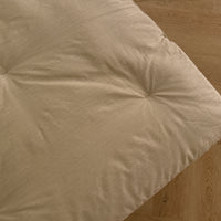 29"x94" (75x240 cm) Unique Hemp filled Washable Furniture Sofa Protector in cotton fabric in beige stripes with two tassels