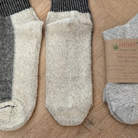 Set of 6 Warm Hemp Socks with Soft Terry Cushioning Cozy Hemp Socks Warmth You Can Feel Hemp Cotton Socks Natural Vegan Men