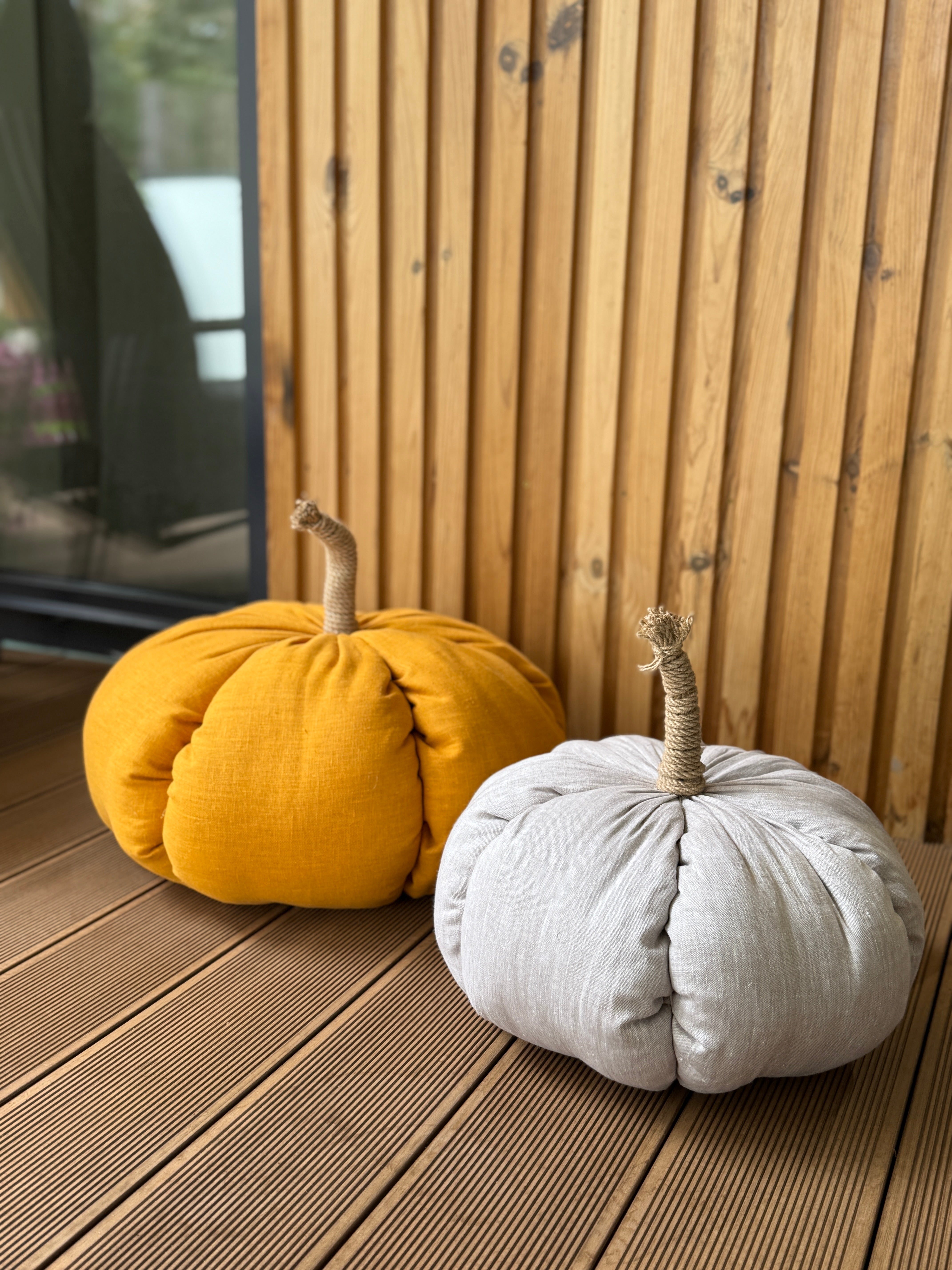 HEMP Linen Home Decor filled Natural Hemp Fiber - Hemp Textile Pumpkins - Naturally Cozy - Eco-Friendly Autumn Decor