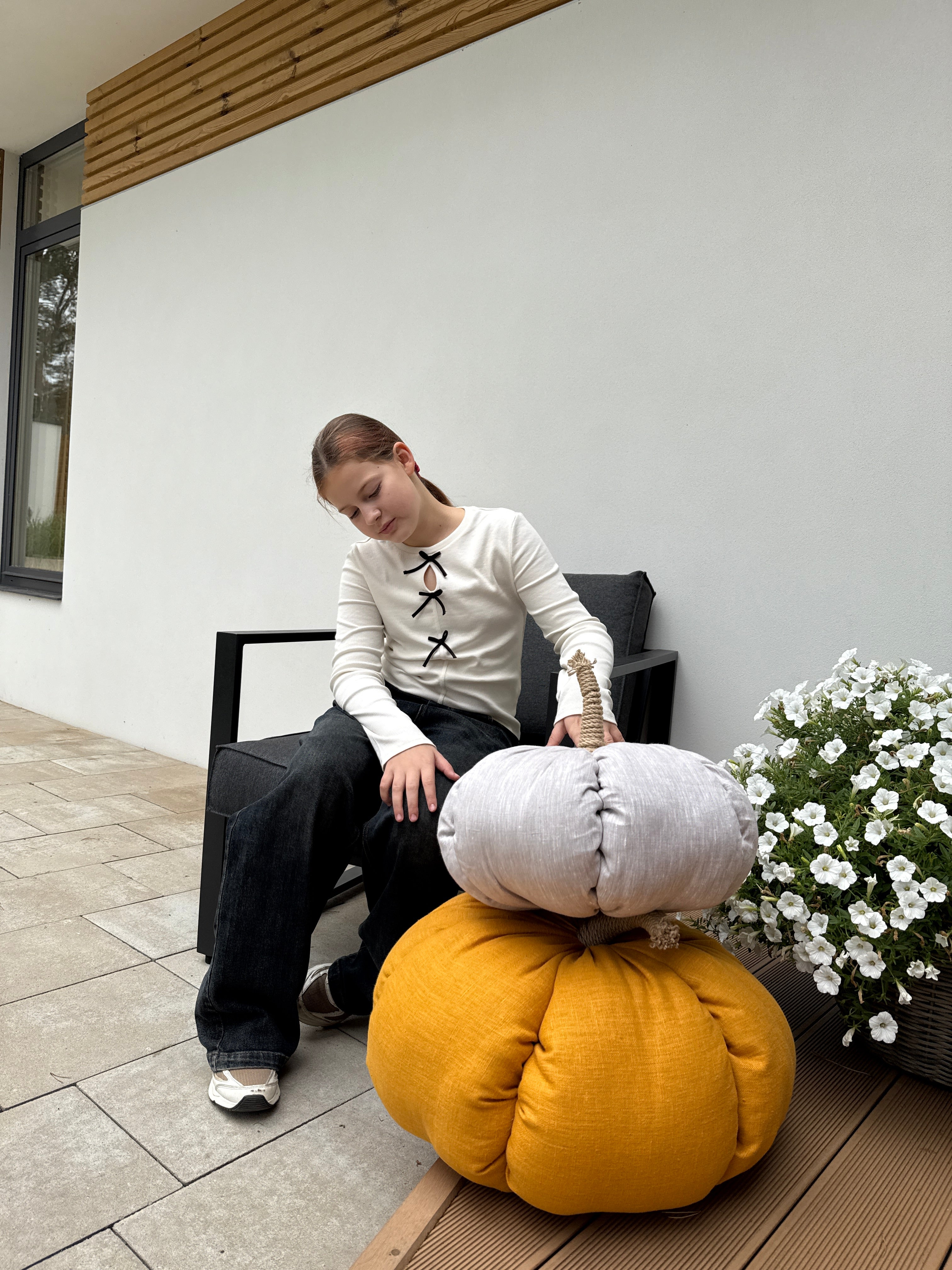 HEMP Linen Home Decor filled Natural Hemp Fiber - Hemp Textile Pumpkins - Naturally Cozy - Eco-Friendly Autumn Decor