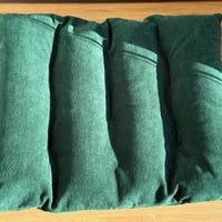 Hemp Pet Mat Pad Cushion with Removable Washable Cotton Green Velvet Cover filled Organic Hemp Fiber Filler