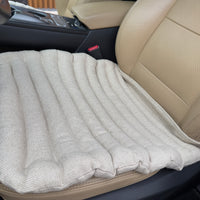 Linen Car lower Seat Cover Pad filled Organic Buckwheat Hulls in Linen dense Fabric Massage bottom Seat Cover Buckwheat Organic Hand Made