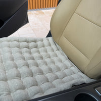 Linen Car lower Seat Cover Pad filled Organic Buckwheat Hulls in Linen Fabric Massage bottom Seat Cover Buckwheat Organic Hand Made