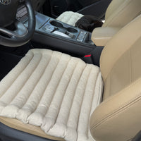 Linen Car lower Seat Cover Pad filled Organic Buckwheat Hulls in Linen dense Fabric Massage bottom Seat Cover Buckwheat Organic Hand Made