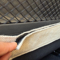 Linen Car lower Seat Cover Pad filled Organic Buckwheat Hulls in Linen dense Fabric Massage bottom Seat Cover Buckwheat Organic Hand Made