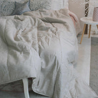 Natural HEMP Linen blanket quilt - filler organic Hemp fiber in natural linen fabric customer sizes