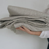 Natural HEMP Linen blanket quilt - filler organic Hemp fiber in natural linen fabric customer sizes