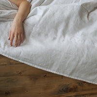 Natural HEMP Linen blanket quilt - filler organic Hemp fiber in natural linen fabric customer sizes