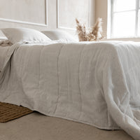 Unique Aloe Linen Hemp Blanket filled organic Hemp Fiber in aloe linen fabric Full Queen King Custom Size Hand Made off-white color