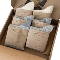 Hemp Socks Set 6+1 Pairs | Natural Eco Socks for Men & Women | Breathable Hemp Fiber | Weekly Socks Bundle + Free Pair