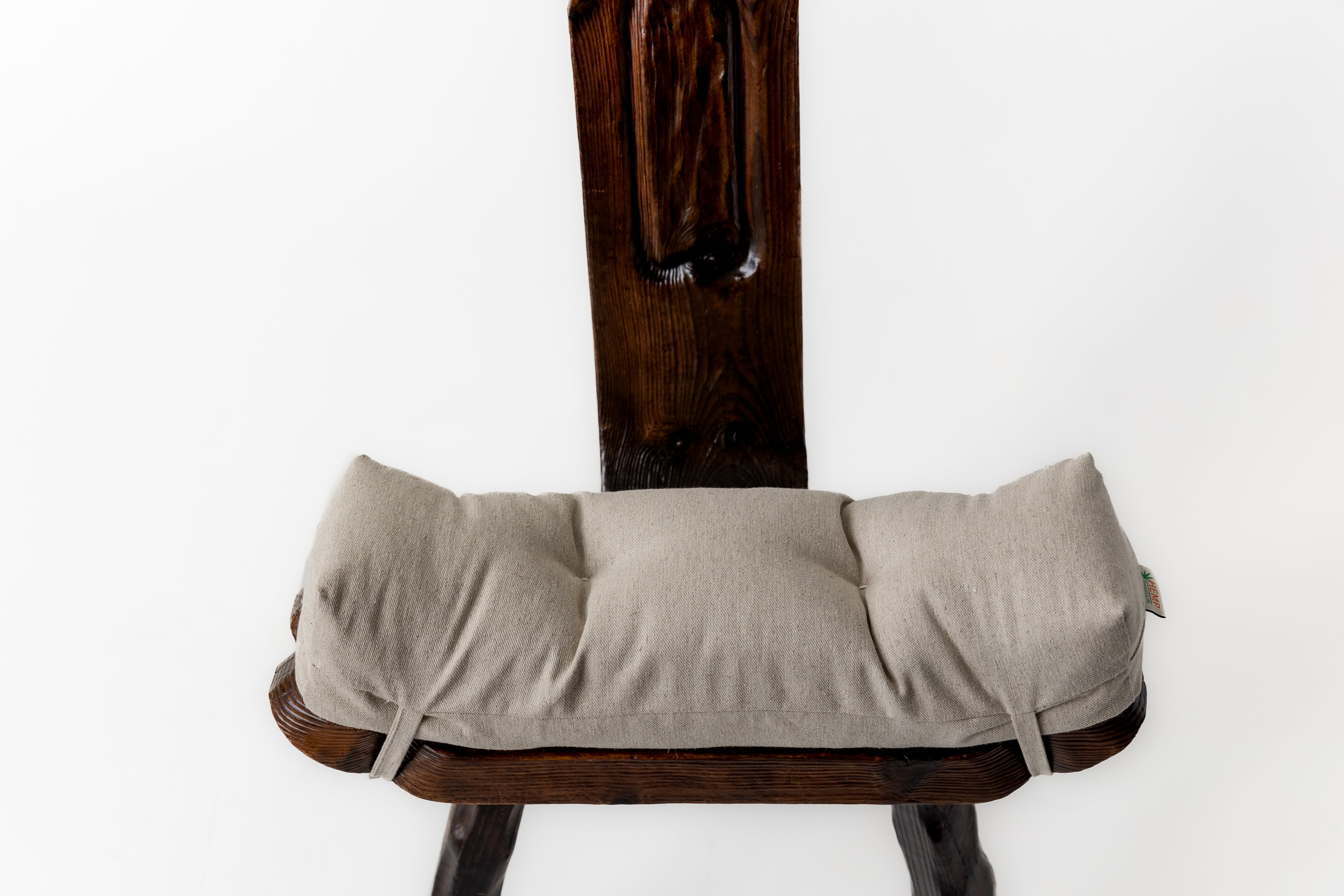 Custom Size Hemp Linen Cushions filled organic Hemp Fiber in Natural non-dyed Linen Fabric / Floor Cushion Pillow Seat Special size