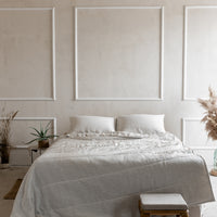 Unique Aloe Linen Hemp Blanket filled organic Hemp Fiber in aloe linen fabric Full Queen King Custom Size Hand Made off-white color