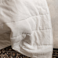 Unique Aloe Linen Hemp Blanket filled organic Hemp Fiber in aloe linen fabric Full Queen King Custom Size Hand Made off-white color