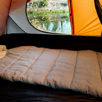 Sage Green Natural HEMP Linen Sleeping Bag with Hood Adult Organic Hemp Fiber Filling Hemp fabric inside Linen fabric outside hand made warm