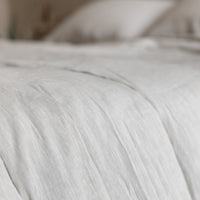 Unique Aloe Linen Hemp Blanket filled organic Hemp Fiber in aloe linen fabric Full Queen King Custom Size Hand Made off-white color