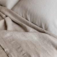 Natural Linen Bedspread, Undyed Linen Bed Couch Cover, Rustic bedding, Large bed throw, Heavy linen fabric, Full Queen King Coverlet Quilt