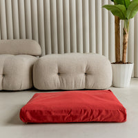 Hemp Pet Mat Pad Cushion Removable Washable 100% Cotton salmon velvet Cover Organic Hemp Fiber Filler in Natural Cotton Fabric Padded Dog