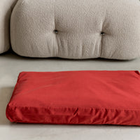 Hemp Pet Mat Pad Cushion Removable Washable 100% Cotton salmon velvet Cover Organic Hemp Fiber Filler in Natural Cotton Fabric Padded Dog