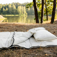 Thick HEMP Sleeping Bag Hemp Fabric filled Organic Hemp Fiber Filler Hand Made non-dyed, unbleached eco friendly sleep bag