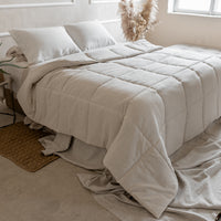 Natural HEMP Duvet Insert Comforter 400 gr.m2 Cotton non-dyed fabric filled organic Hemp fiber filler Full Queen King Custom size Blanket