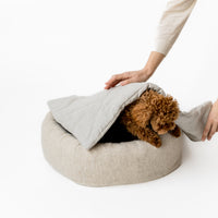 HEMP DOG blanket filled HEMP Fiber in natural linen fabric dog blanket personalised for bed dog mat