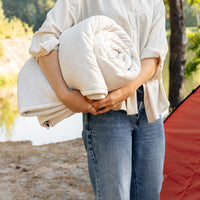 Thick HEMP Sleeping Bag Hemp Fabric filled Organic Hemp Fiber Filler Hand Made non-dyed, unbleached eco friendly sleep bag