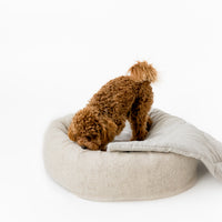 HEMP DOG blanket filled HEMP Fiber in natural linen fabric dog blanket personalised for bed dog mat