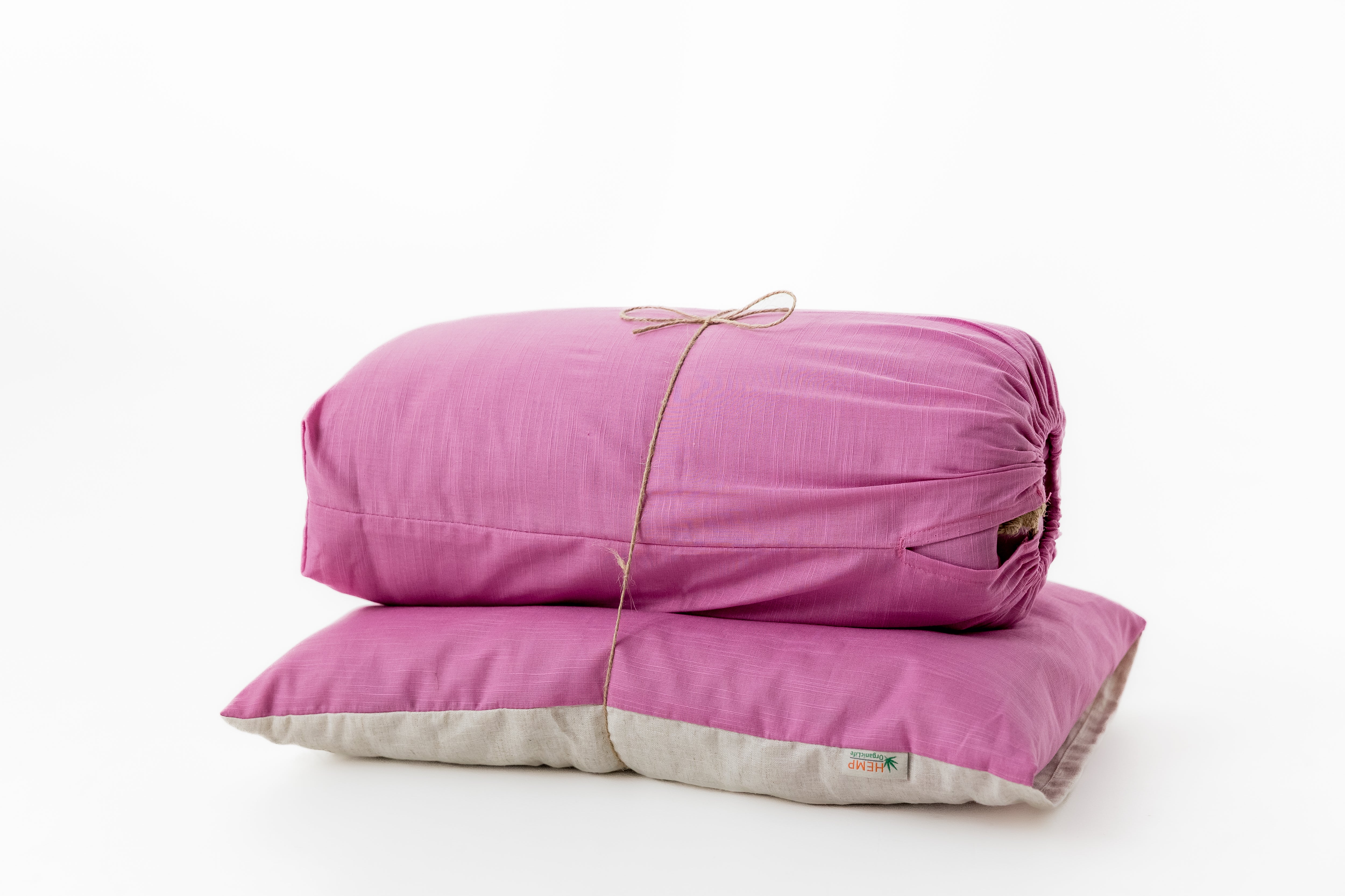 Kids HEMP Linen Sleeping Bag with Pillow School Nap Mat Kids organic Hemp Fiber Filling in Hemp & Linen Fabric Blanket Hand Made