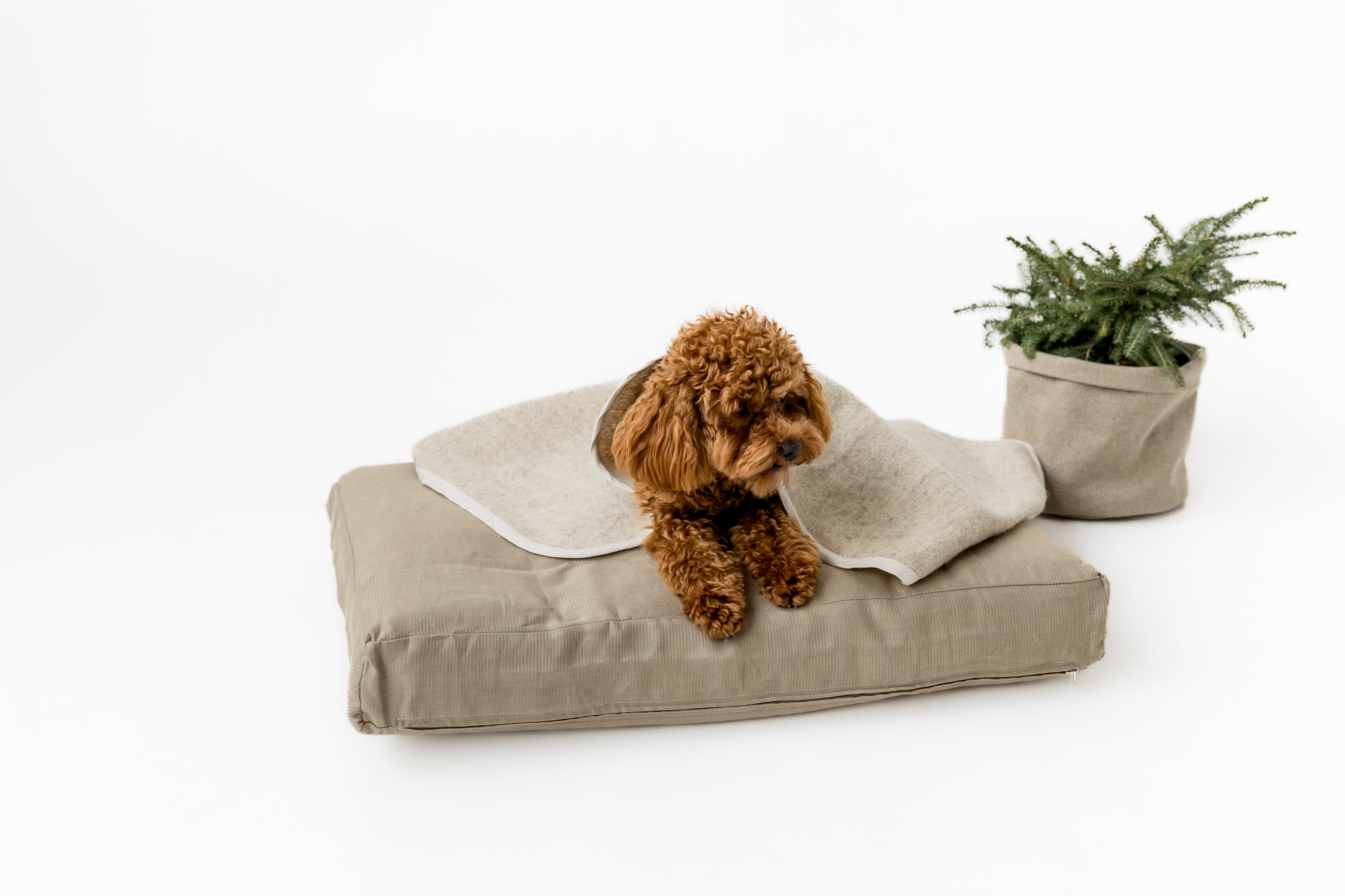Custom Linen Plant Pot Cover by your size Natural non-dyed Linen fabric Rustic stylish home decor