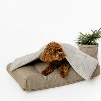 HEMP DOG blanket filled HEMP Fiber in natural linen fabric dog blanket personalised for bed dog mat