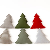 Hemp Linen Pillow Christmas Tree filled HEMP Fiber filler in Linen fabric Custom size / Color Carpet Activity Tummy time pillow